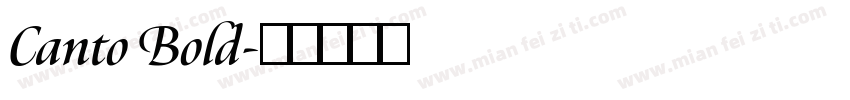Canto Bold字体转换